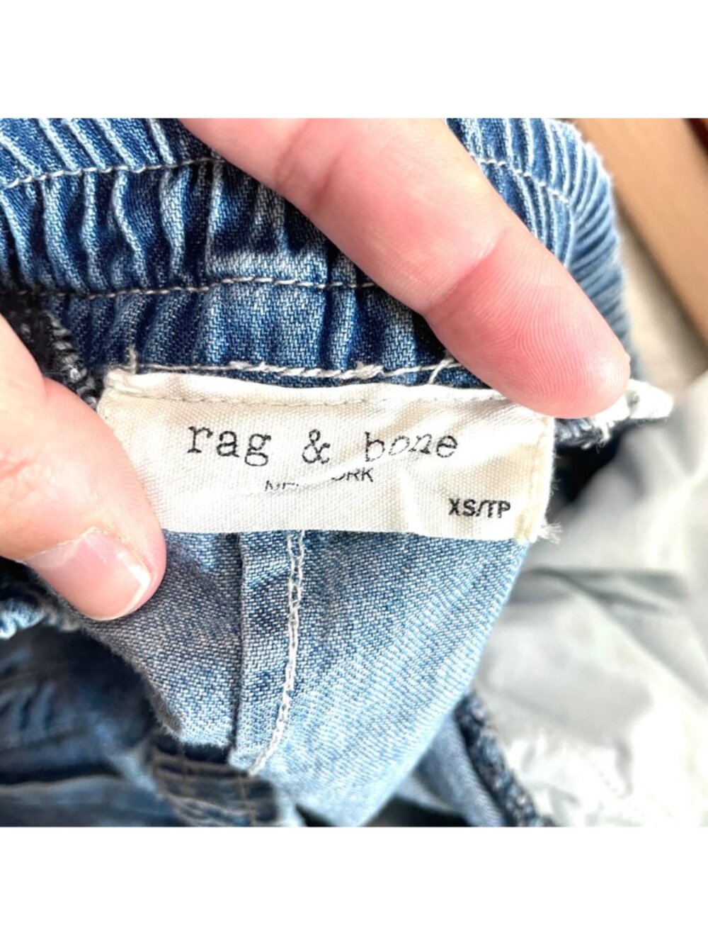 Rag & Bone Jogger Fabric Lightweight Denim Jeans Size XS Loungewear Knit - Picture 9 of 9